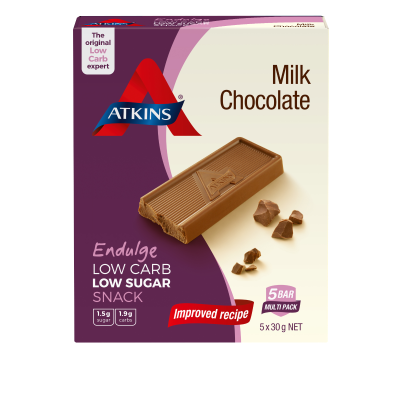 Atkins Endulge Low Carb Low Sugar Milk Chocolate Bar 150g