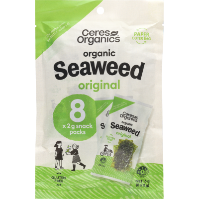 Ceres Organics Original Organic Seaweed Snack Pack 16g