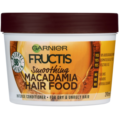 Garnier Fructis Smoothing Macadamia Hair Food For Dry & Unruly Hair 390ml