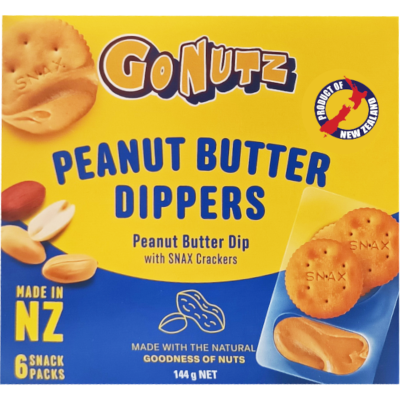 Gonutz Peanut Butter Dippers With Snax Crackers 144g