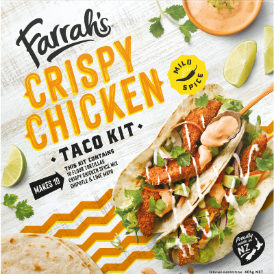 Farrah's Crispy Chicken Mild Spice Taco Kit 405g