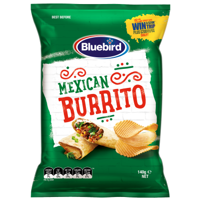 Bluebird Mexican Burrito Potato Chips 140g