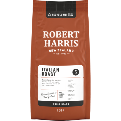 Robert Harris Italian Roast Whole Beans 200g