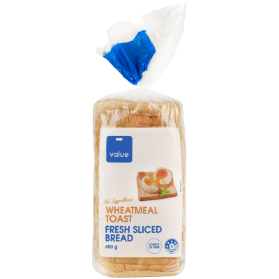 Value Wheatmeal Toast Bread 600g