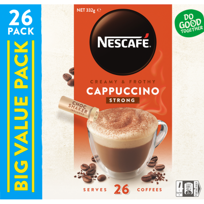 Nescafe Strong Cappucinno Sachets 26pk