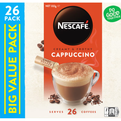 Nescafe Cappuccino Coffee Sachets 26 x 12.5g