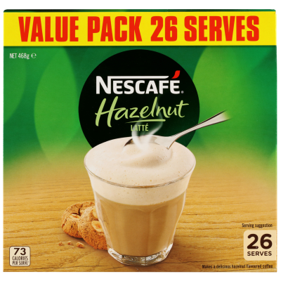 Nescafe Hazelnut Latte Sachets 26pk