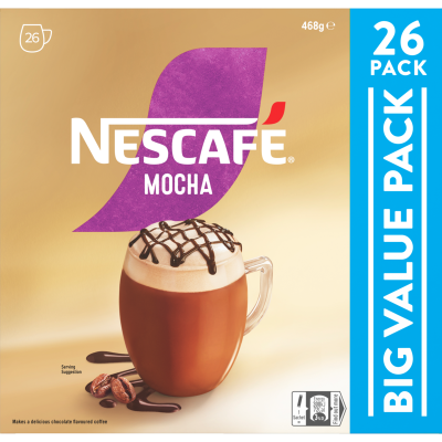 Nescafe Mocha Coffee Sachets Value Pack 26 x 18g
