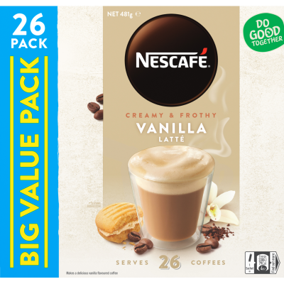 Nescafe Vanilla Latte Sachets 26pk