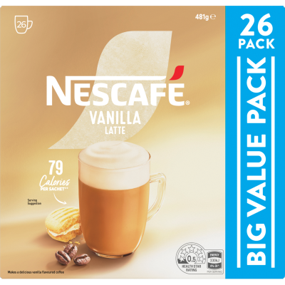 Nescafe Vanilla Latte Sachets 26pk