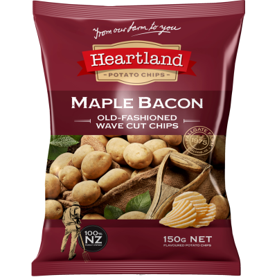Heartland Maple Bacon Old-Fashioned Wave Cut Chips 150g