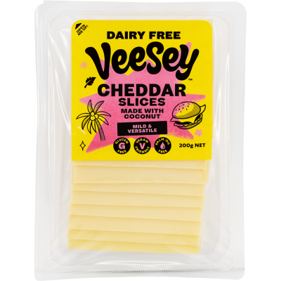 Veesey Dairy Free Cheddar Cheese Slices 200g