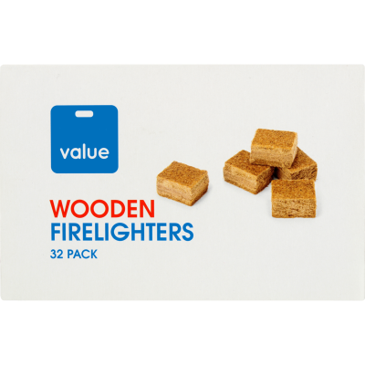Value Wooden Firelighters ea