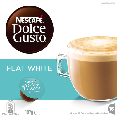 Nescafe Dolce Gusto Flat White Capsules 16pk