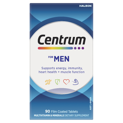 Centrum For Men Film Coated Tablets 90pk