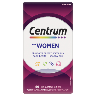 Centrum For Woman Film Coated Tablets 90pk