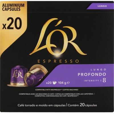 L'OR Lungo Profondo Intensity 8 Coffee Capsules 20pk