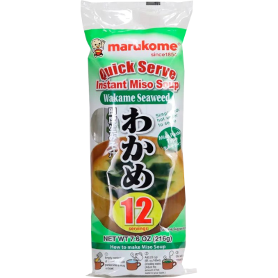 Marukome Wakame Seaweed Instant Miso Soup 216g
