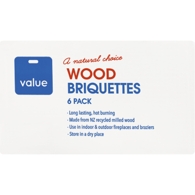 Value Wood Briquettes 6pk