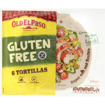 Old El Paso Gluten Free Tortillas 216g