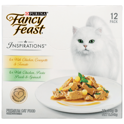 Purina Fancy Feast Inspirations Chicken & Chicken Wet Cat Food 840g