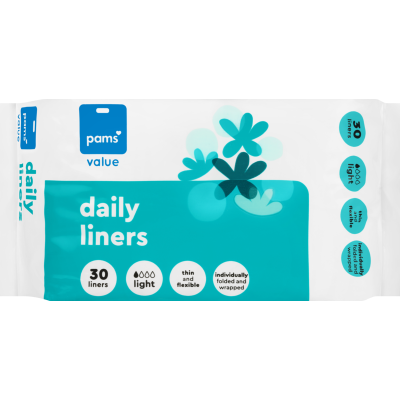 Pams Value Daily Liners 30pk