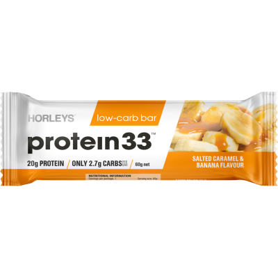 Horleys Protein 33 Low Carb Salted Caramel & Banana Bar 60g