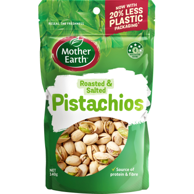 Mother Earth Roasted & Salted Pistachios 140g