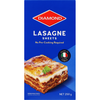 Diamond Lasagne Sheets 250g