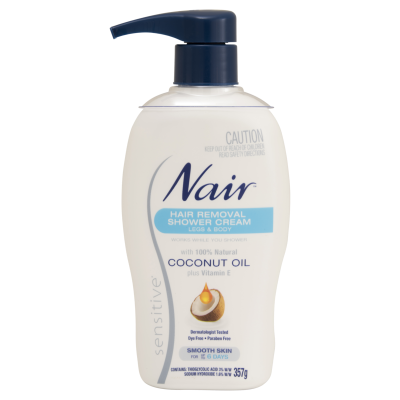 Nair Coconut Oil Hair Removal Shower Cream For Legs & Body 357g