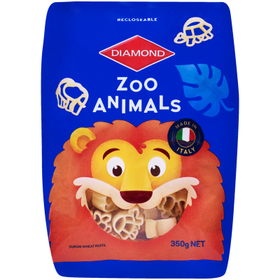 Diamond Zoo Animals Pasta 350g