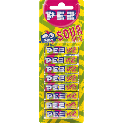 Pez Candy Dispenser Sour Mix Refill 8pk