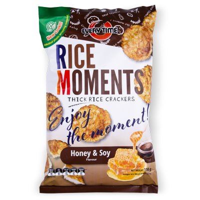 Everytime Rice Moments Honey & Soy Flavour Thick Rice Crackers 100g