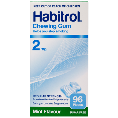 Habitrol Mint Flavoured Sugar Free Chewing Gum 96pk