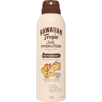 Hawaiian Tropic Silk Hydration Sunscreen Spray SPF50+ 175g