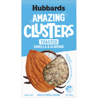 Hubbards Toasted Vanilla & Almond Amazing Clusters 500g