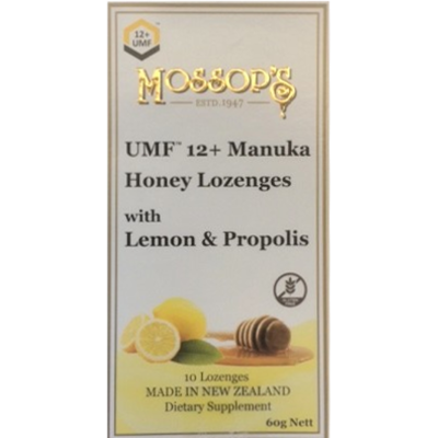 Mossop's UMF 12+ Manuka Honey Lozenges with Lemon & Propolis 60g