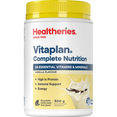 Healtheries Vitaplan Vanilla Flavour Formulated Meal Replacement 500g