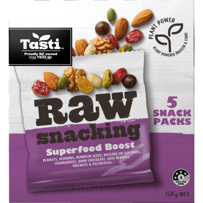 Tasti Raw Snacking Superfood Boost Snack Packs 150g