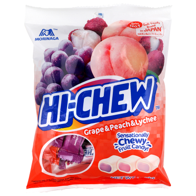 Morinaga Hi-Chew Grape Peach & Lychee Mix 100g