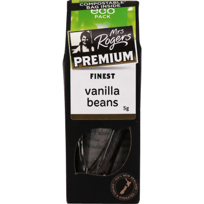 Mrs Rogers Premium Finest Vanilla Beans 5g