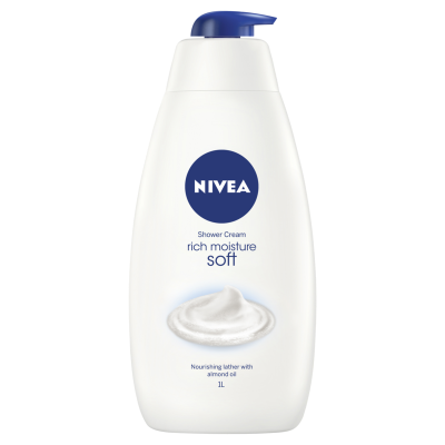 Nivea Rich Moisture Soft Shower Cream 1l