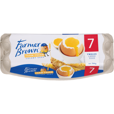 Farmer Brown Fresh Colony Size 7 Eggs 12ea