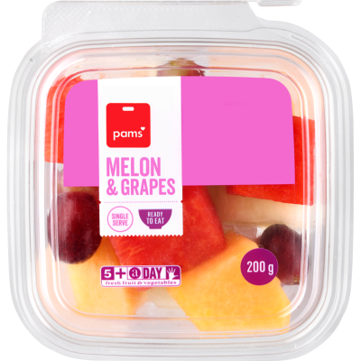 Pams Cut Fruit Melon & Grapes 200g