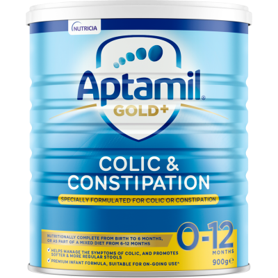 Aptamil Gold+ Colic & Constipation Baby Infant Formula From Birth to 12 Months 900g