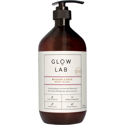 Glow Lab Rhubarb & Rose Body Wash 900ml