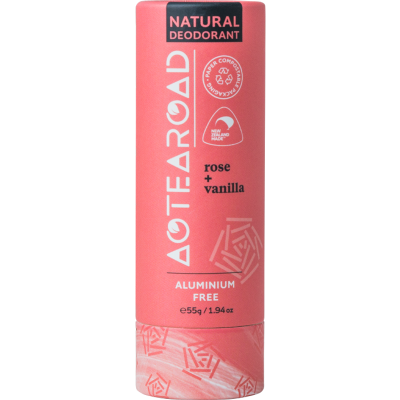 Aotearoad Rose + Vanilla Natural Deodorant 55g