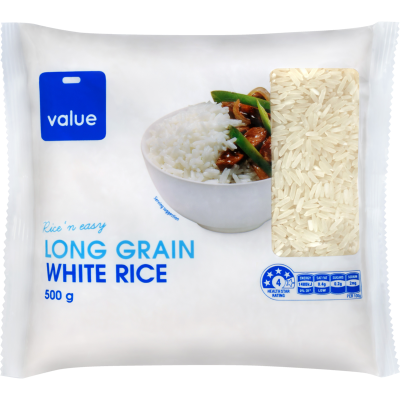 Value Long Grain White Rice 500g