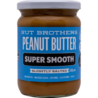 Nut Brothers Super Smooth Lightly Salted Peanut Butter 500g