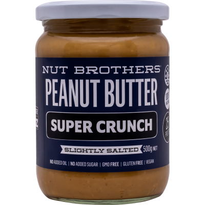 Nut Brothers Super Crunch Lightly Salted Peanut Butter 500g